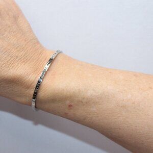 MantraBand Silver Braclet "I Love You To The Moon And Back"